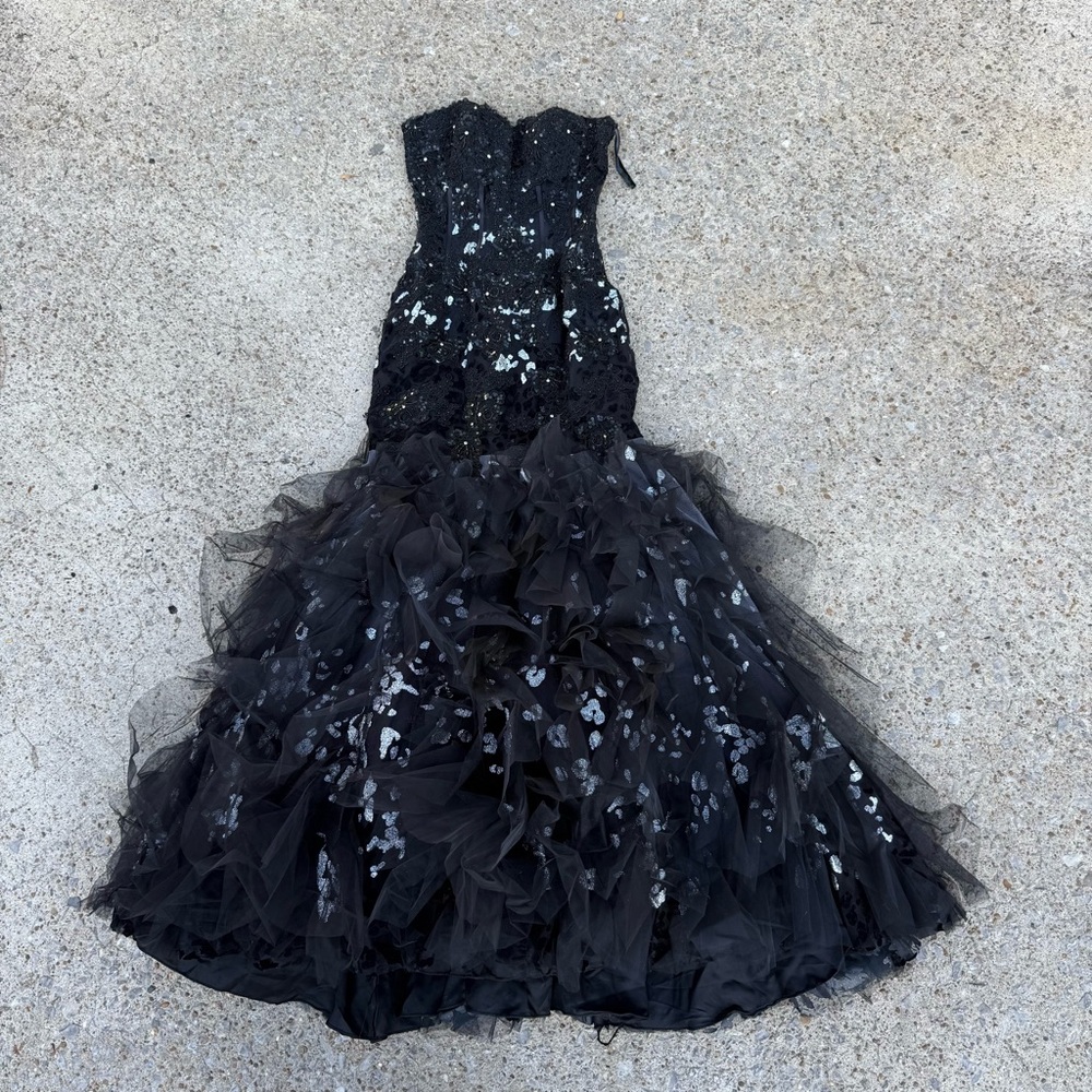 Jovani Black corset bead Evening Gown